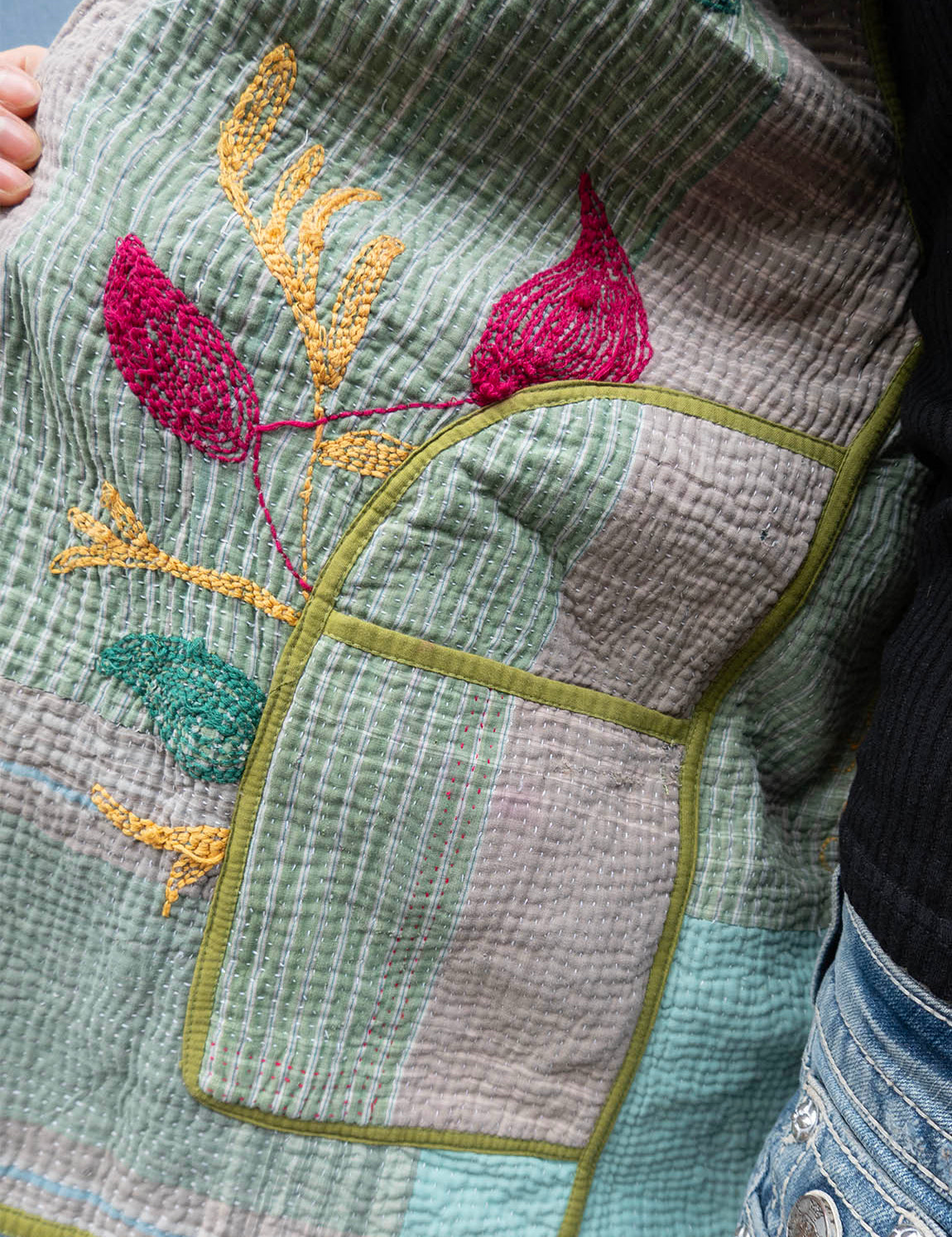 Indian Kantha Work Jacket - 14