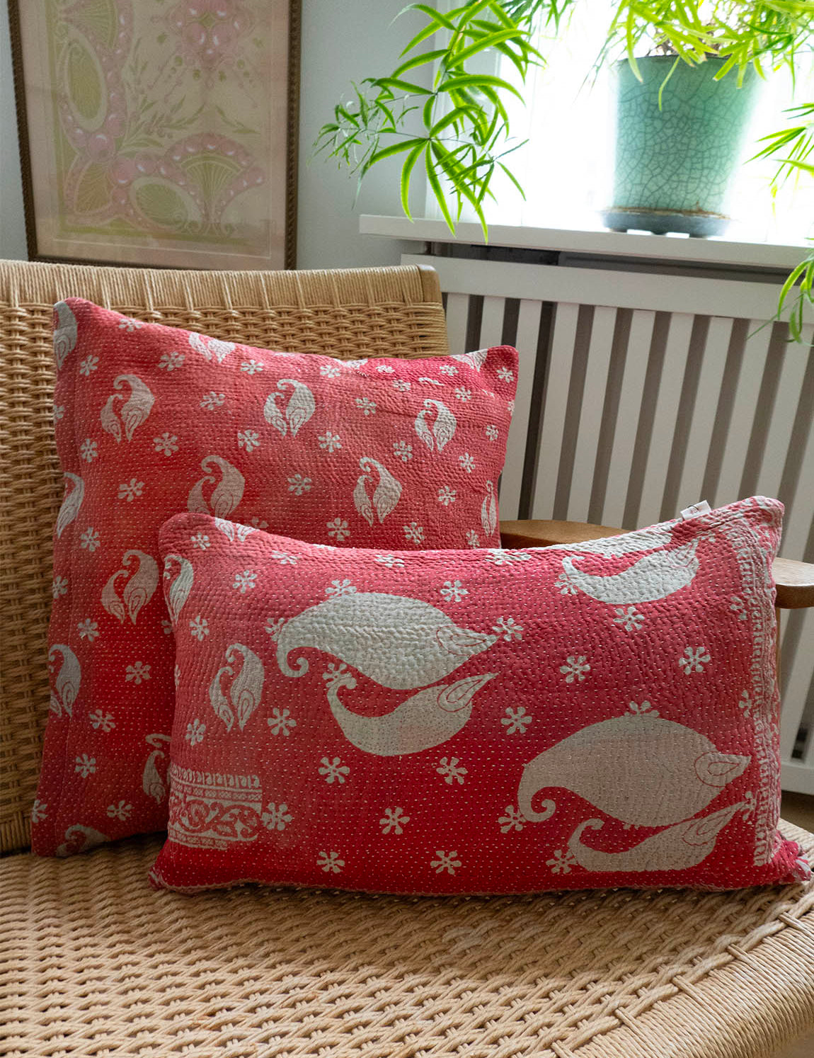 Indian kantha cushion M  - 618