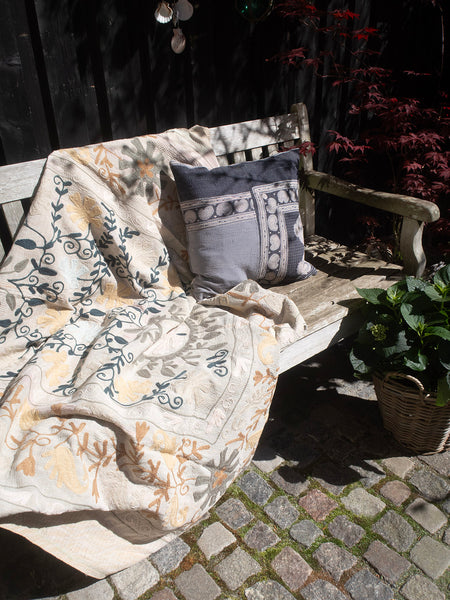Indisk kantha suzani sengetæppe 21
