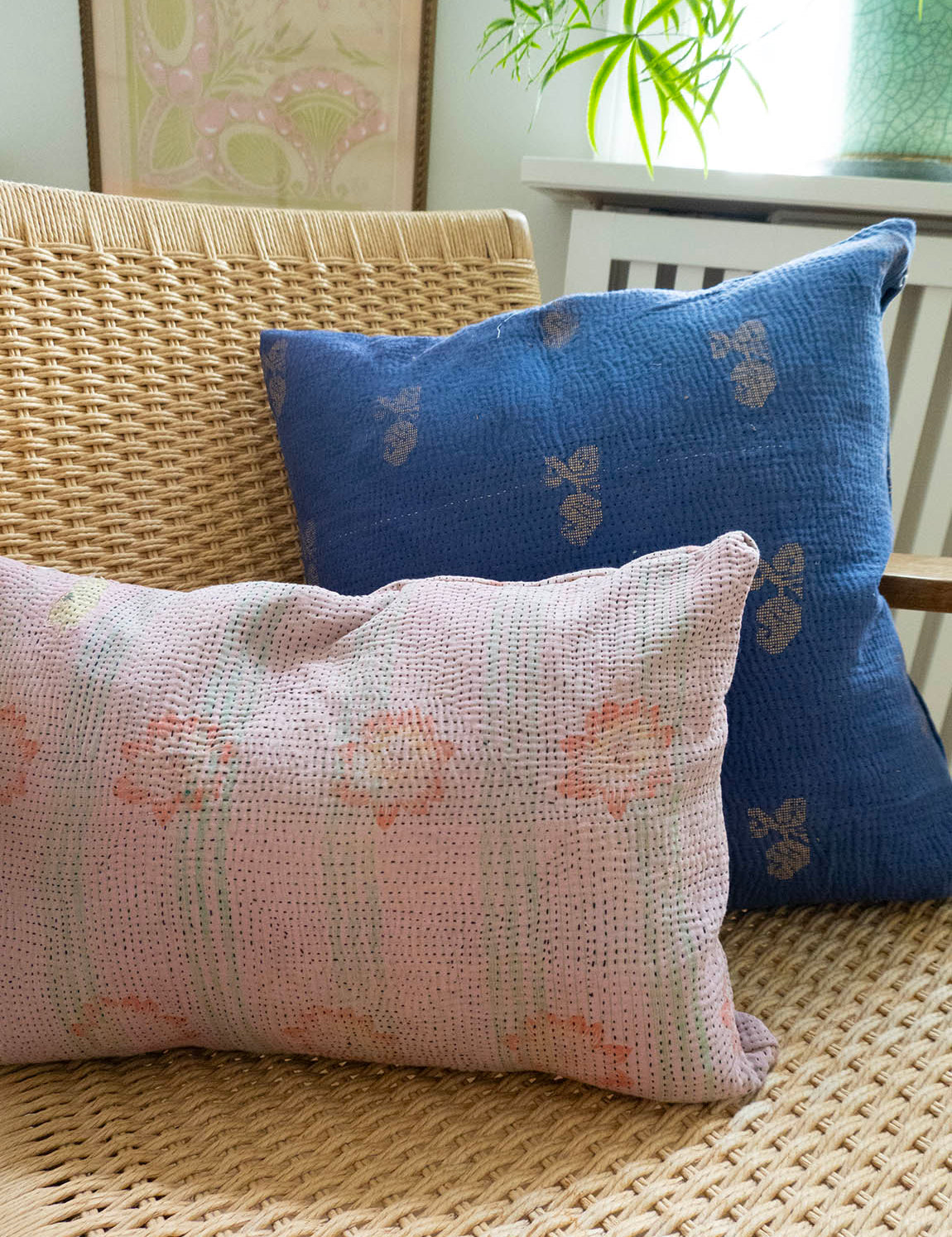 Indian kantha cushion M  - 604