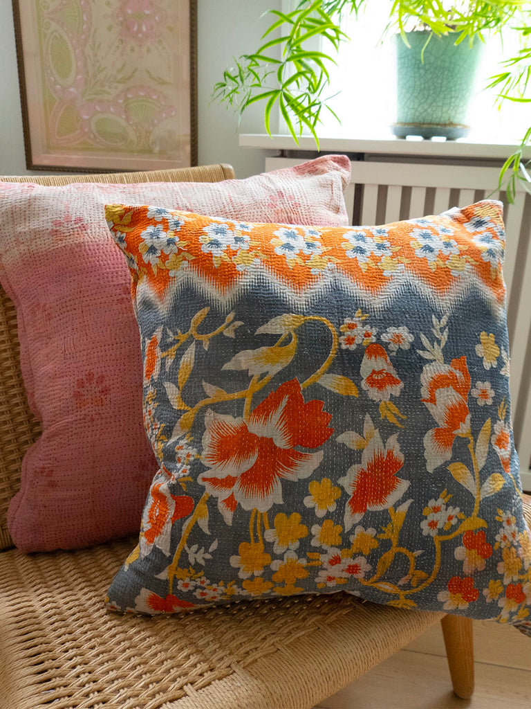 Indisk kantha pude M  - 615