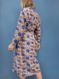 Silky Flower Kimono - Blue