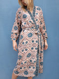 Silky Flower Kimono - Petrol