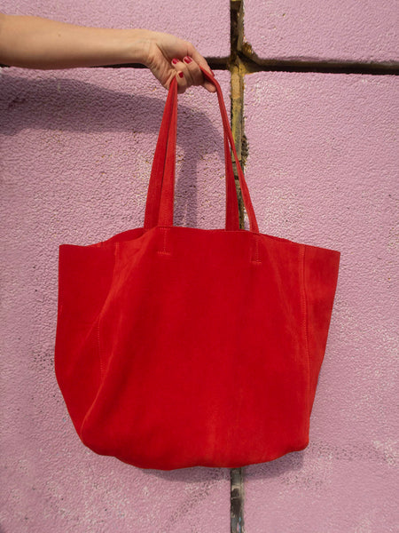 Suede Shopper Behind Marrakech - Red