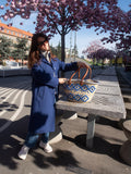 Straw Bag #6 - Blue Rhombe