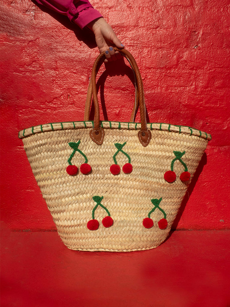 Straw Bag #2 - Cherry
