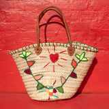 Straw Bag #5 - Flagline Shiny Heart
