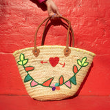 Straw Bag #7 - Flagline Small Heart