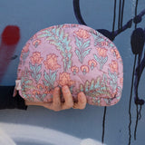Moon Pouch Blockprint M- Lilac