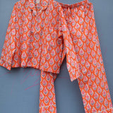 Blockprint pajamas - Mandarin