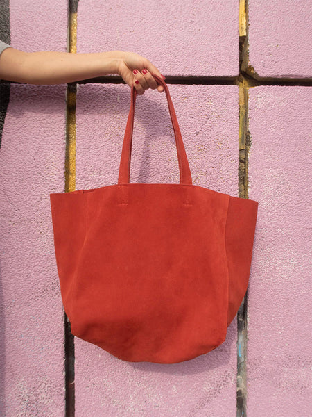 Suede Shopper Behind Marrakech - Red