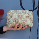 Pouch Blockprint S - Mint