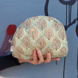 Moon Pouch Blockprint M- Mint