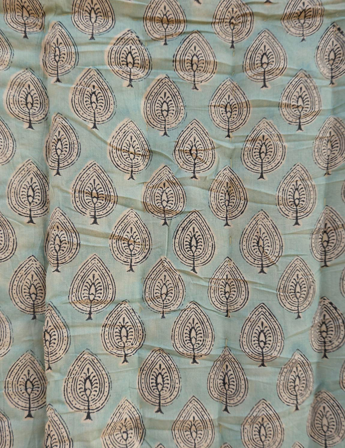 Quilted baby blanket - Mint/Yellow