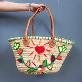 Straw Bag #5 - Flagline Shiny Heart