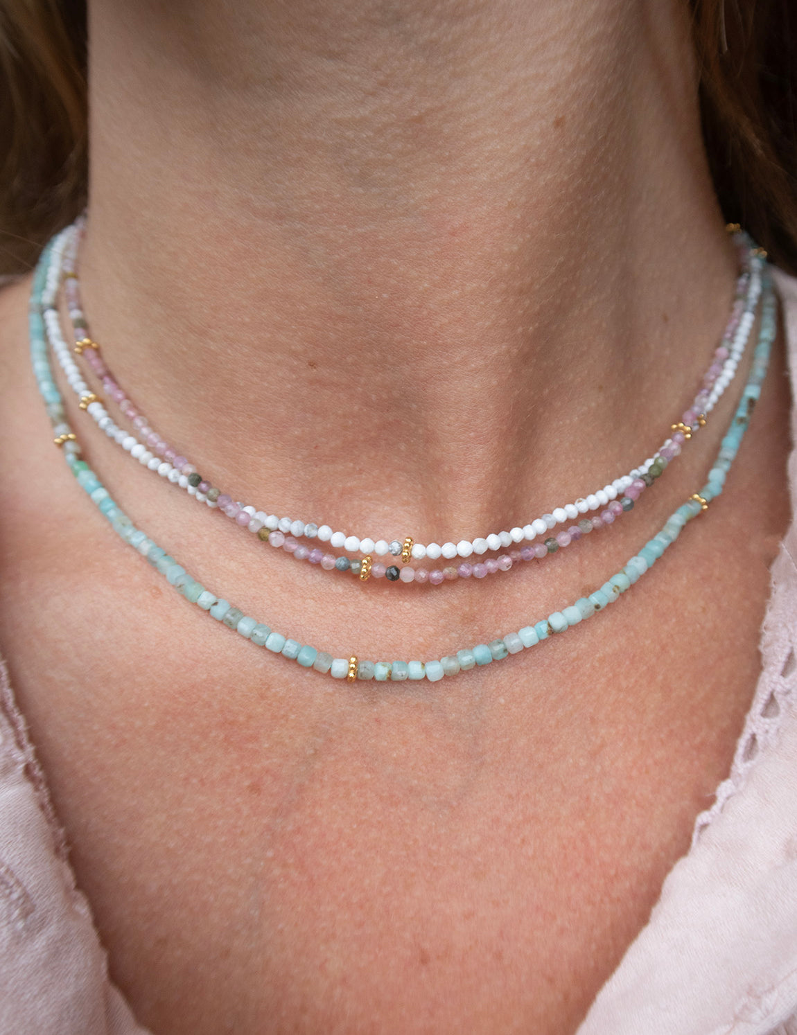 Necklace Mineral Stones - Howlite