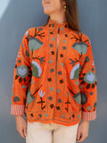 Velvet Suzani Jacket - Orange