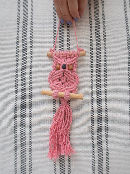 Macrame Owl Pink