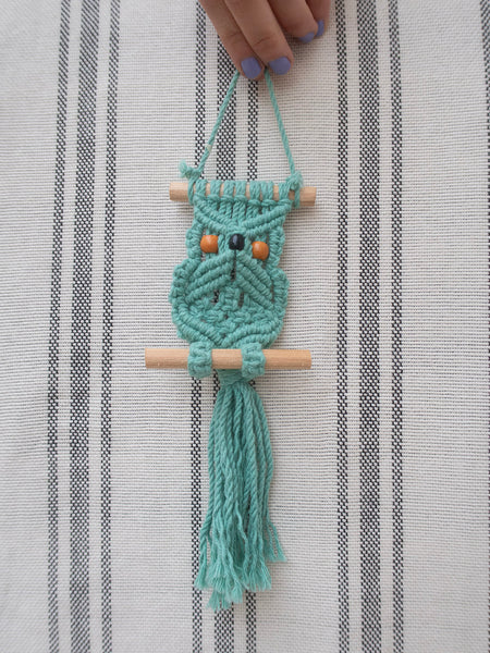 Macrame Owl Turqoise