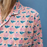 Pyjamas Blockprint - Peach Pink