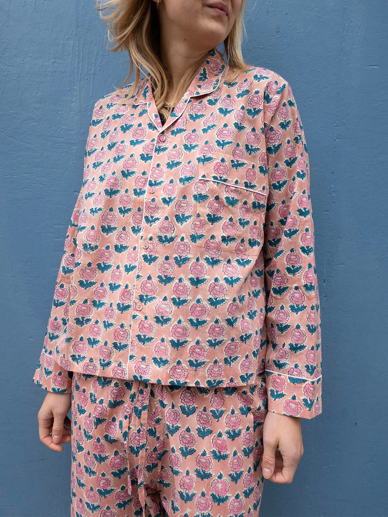 Pyjamas Blockprint Peach Pink Craftsisters pyjamas-blockprint-peach-pink-craftsisters
