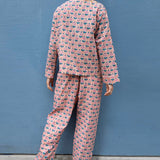 Pyjamas Blockprint - Peach Pink