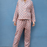 Pyjamas Blockprint - Peach Pink