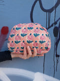 Moon Pouch Blockprint S - Blue