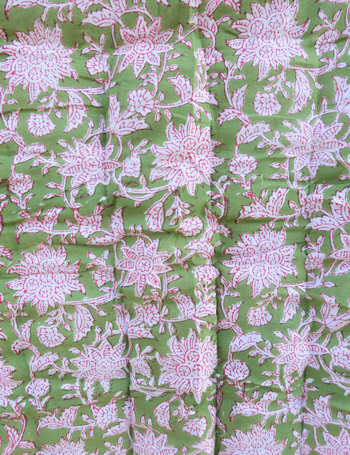 Quilted baby blanket - Pink/Green