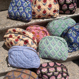 Moon Pouch Blockprint L - Mint