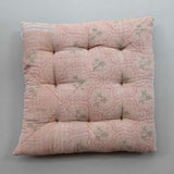 Indian Kantha seat cushion - Powder