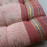 Indian Kantha seat cushion - Powder