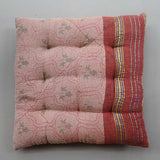 Indian Kantha seat cushion - Powder