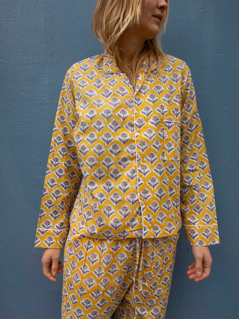 Pyjamas Blockprint - Sunflower