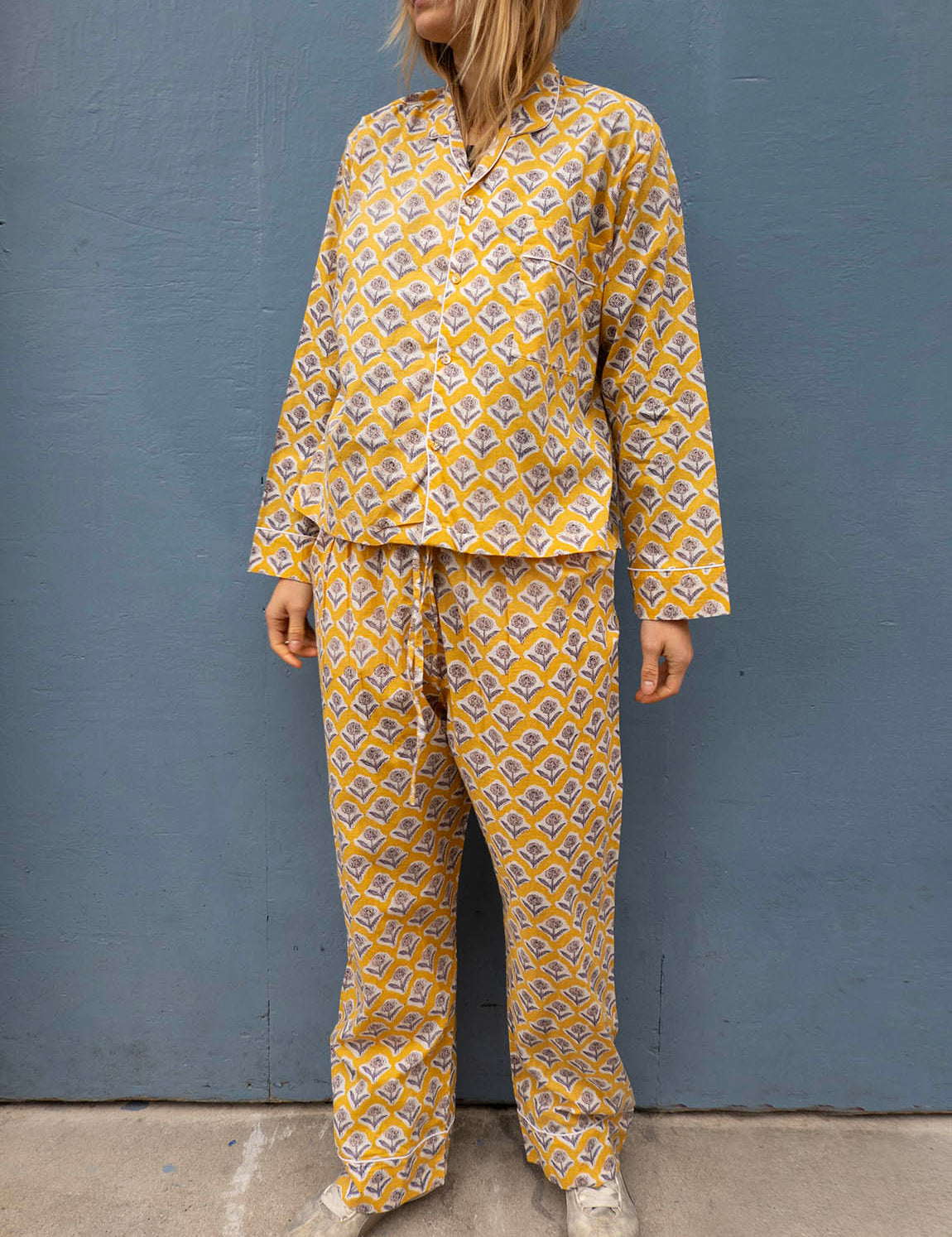 Pajamas Blockprint - Sunflower