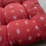 Indian Kantha seat cushion - Red