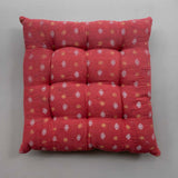 Indian Kantha seat cushion - Red