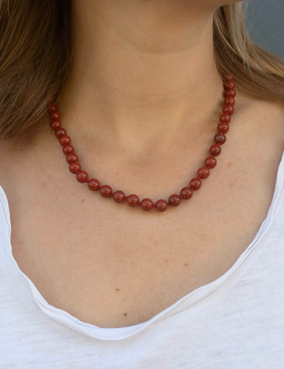 Aunties Necklace - Red Jasper