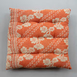 Indian Kantha seat cushion - Red Floral