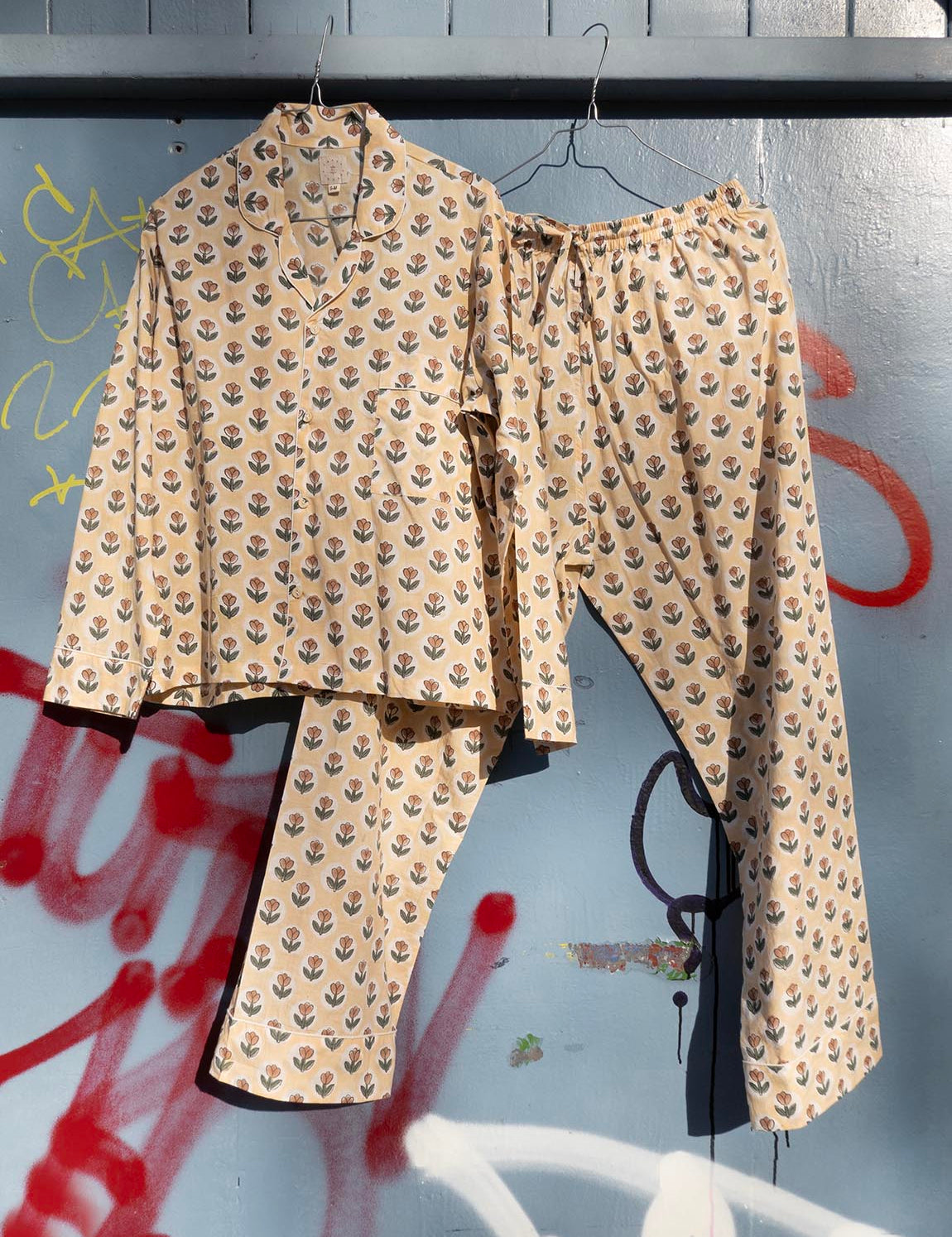 Pajamas Blockprint - Retro Flower