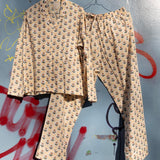 Pyjamas Blockprint - Retro Flower