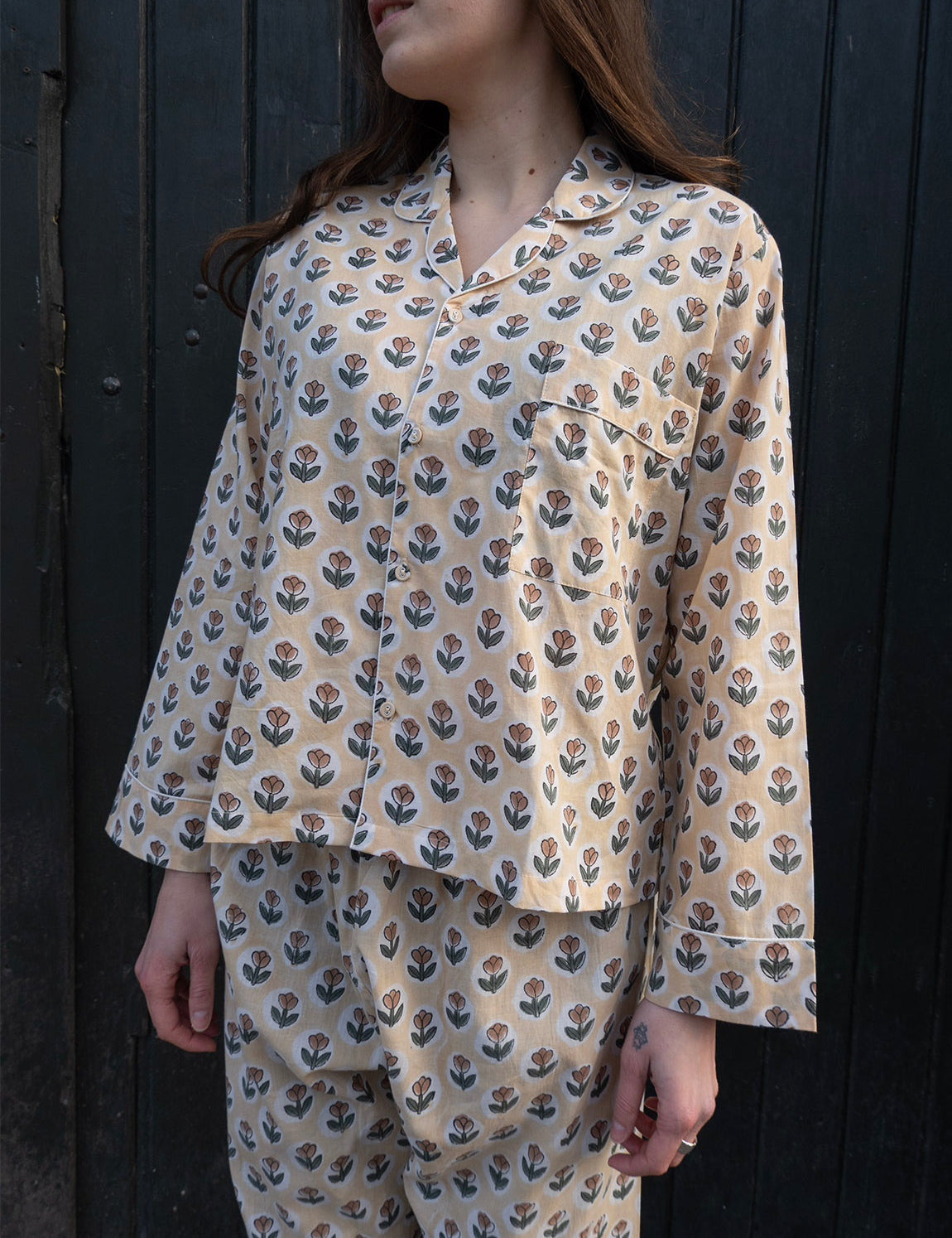 Pajamas Blockprint - Retro Flower
