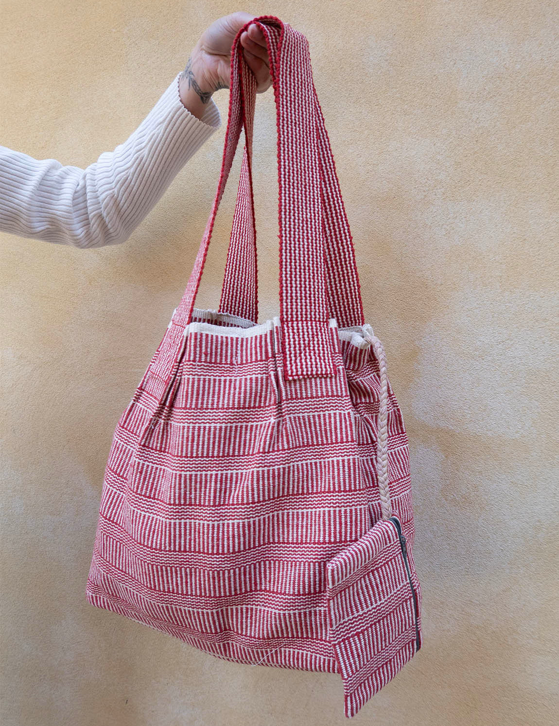 Nepal Stripe Bag - Red/White