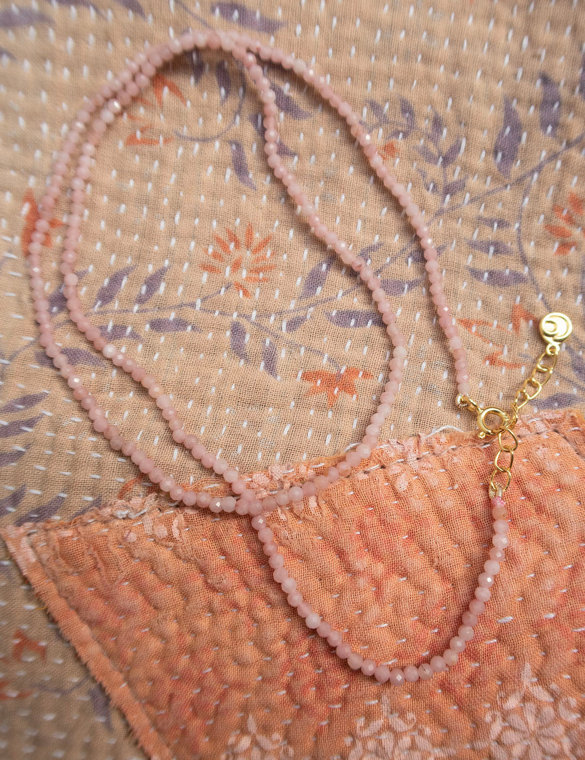 Mineral Necklace - Pink Quartz