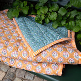 Quilted blanket – 03 Sea Moss / Warm Mocha