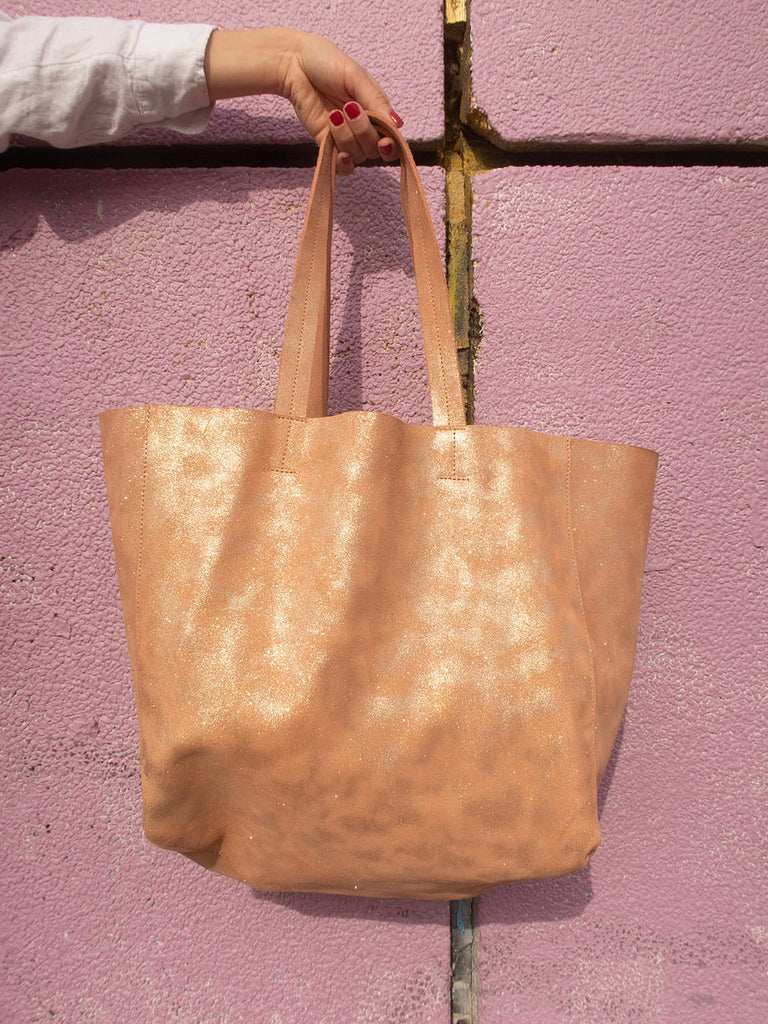 Suede Shopper Behind Marrakech - Rose Gold