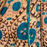 Silky Flower Kimono - Turquoise