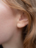 Earring No. 40 - Stud Star - Green Peridot