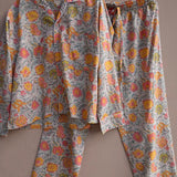 Pajamas Blockprint - Tangerine