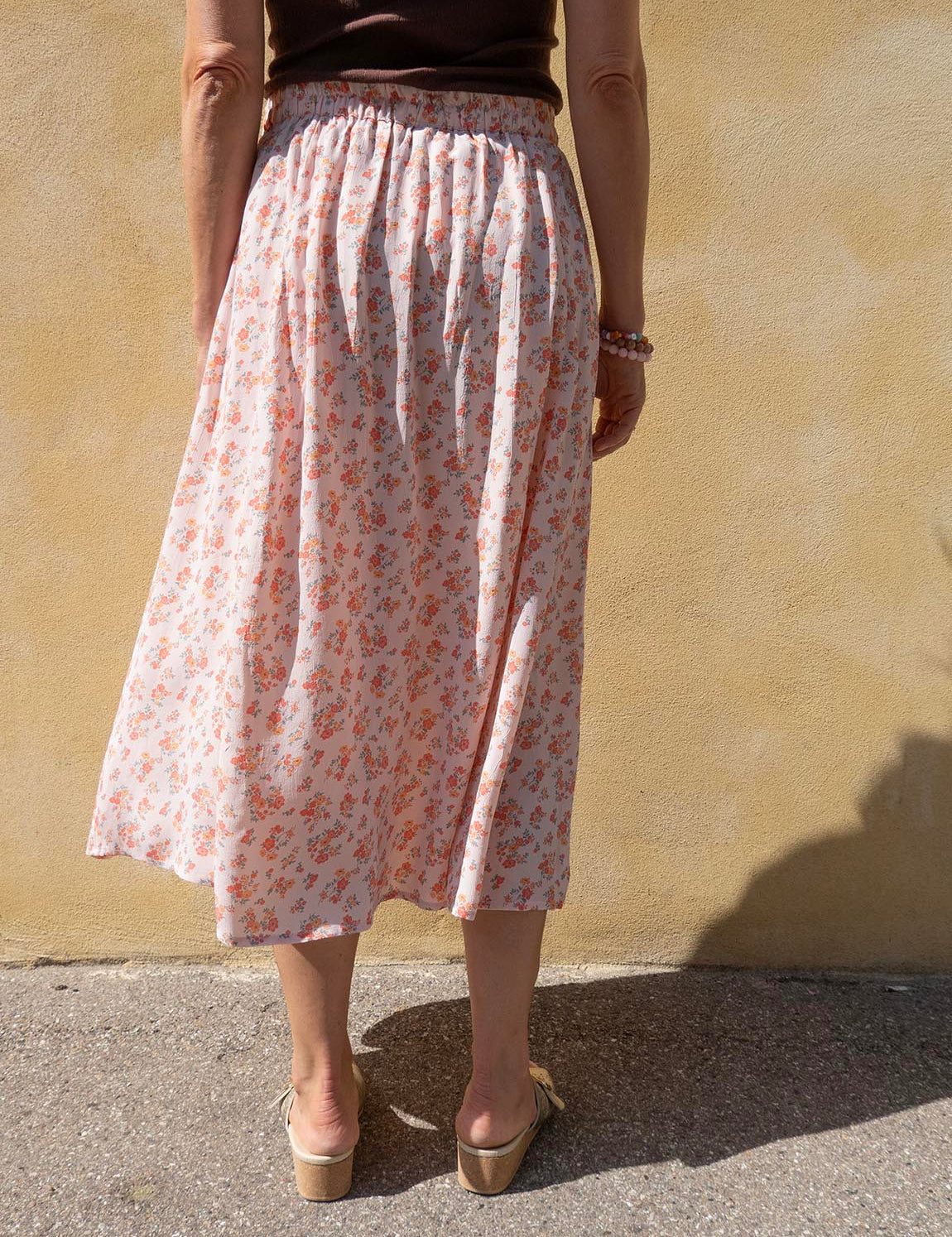 Summer Skirt - 112 Baby Pink with Flowers